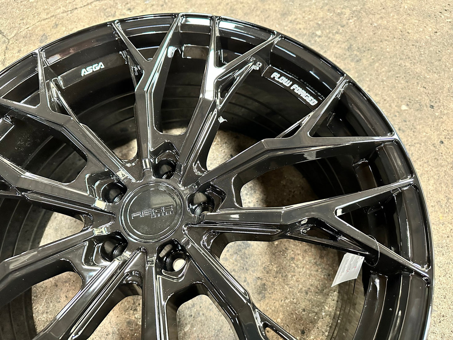 New 19X8.5 ET43 Asga ARF10 Rim (4 wheel) Gloss Black 5X108
