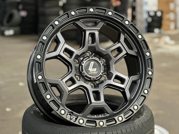 New 18X9 ET12 Lenso Argo Rim (4 wheel) Matt Black 6X139.7