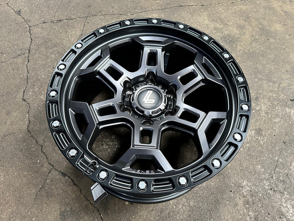 New 18X9 ET12 Lenso Argo Rim (4 wheel) Matt Black 6X139.7