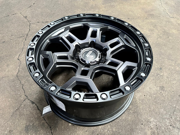 New 18X9 ET12 Lenso Argo Rim (4 wheel) Matt Black 6X139.7