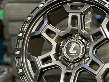 New 18X9 ET12 Lenso Argo Rim (4 wheel) Matt Black 6X139.7