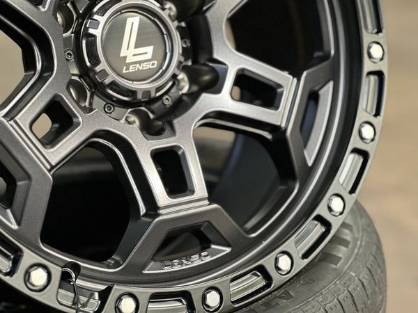 New 18X9 ET12 Lenso Argo Rim (4 wheel) Matt Black 6X139.7