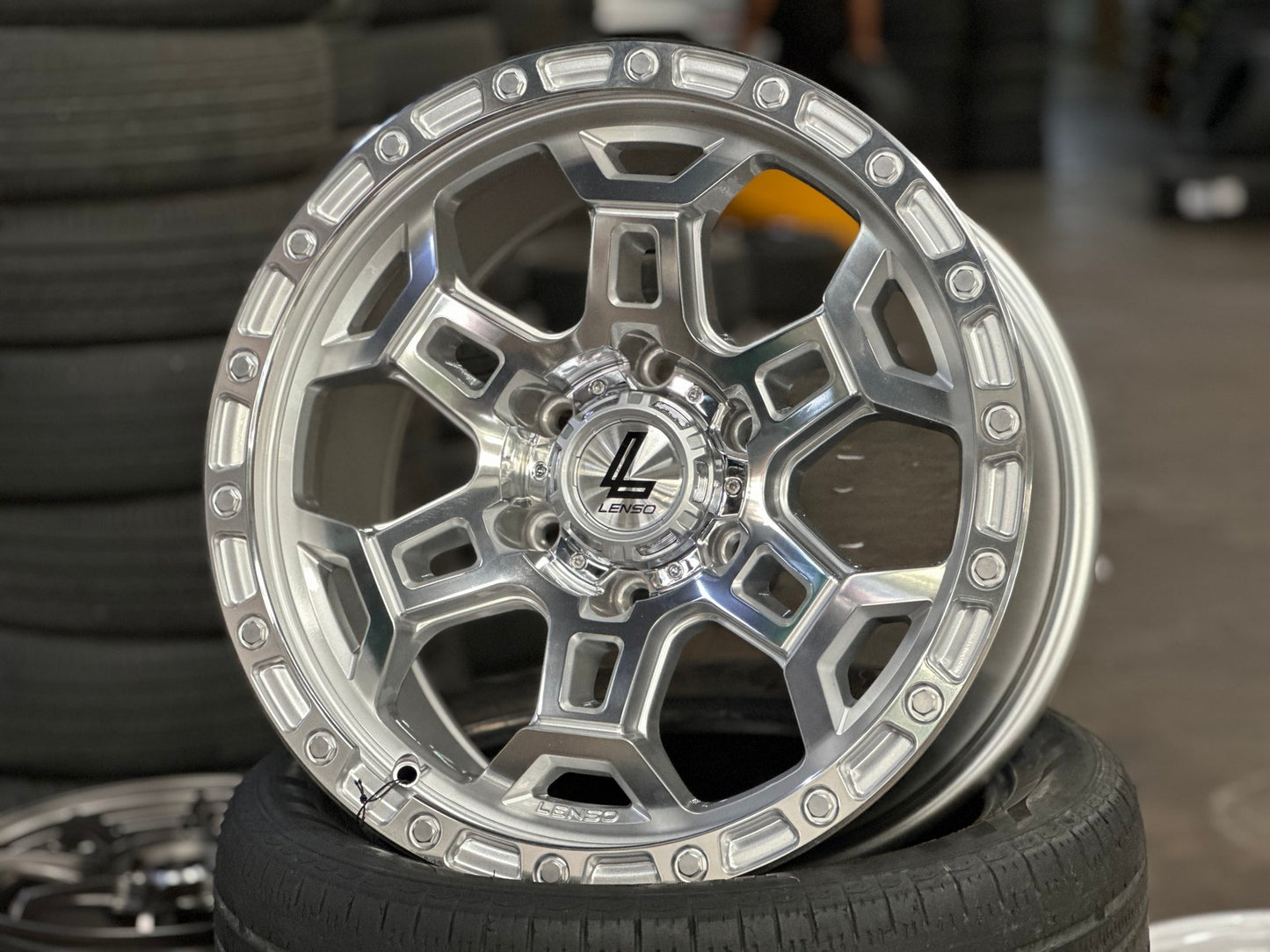 New 18X9 ET12 Lenso Argo Rim (4 wheel) Gloss Silver 6X139.7
