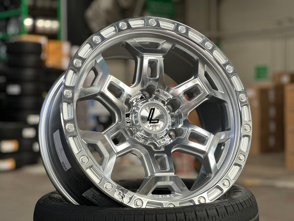 New 18X9 ET12 Lenso Argo Rim (4 wheel) Gloss Silver 6X139.7