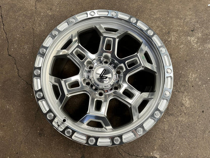 New 18X9 ET12 Lenso Argo Rim (4 wheel) Gloss Silver 6X139.7