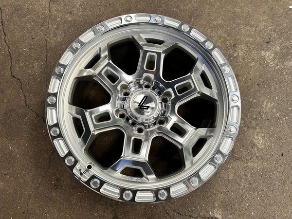 New 18X9 ET12 Lenso Argo Rim (4 wheel) Gloss Silver 6X139.7