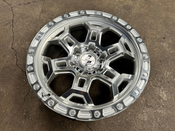 New 18X9 ET12 Lenso Argo Rim (4 wheel) Gloss Silver 6X139.7