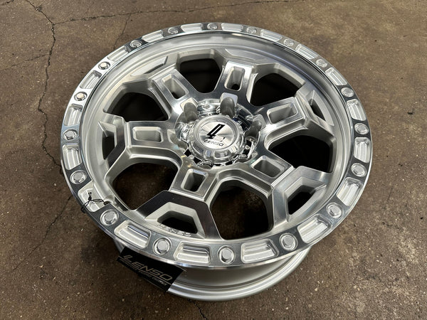 New 18X9 ET12 Lenso Argo Rim (4 wheel) Gloss Silver 6X139.7