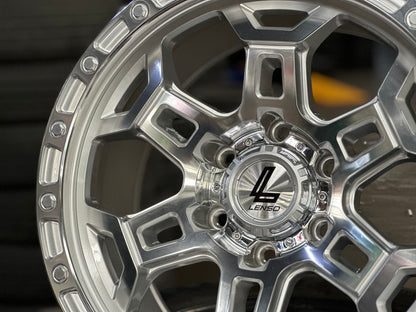 New 18X9 ET12 Lenso Argo Rim (4 wheel) Gloss Silver 6X139.7