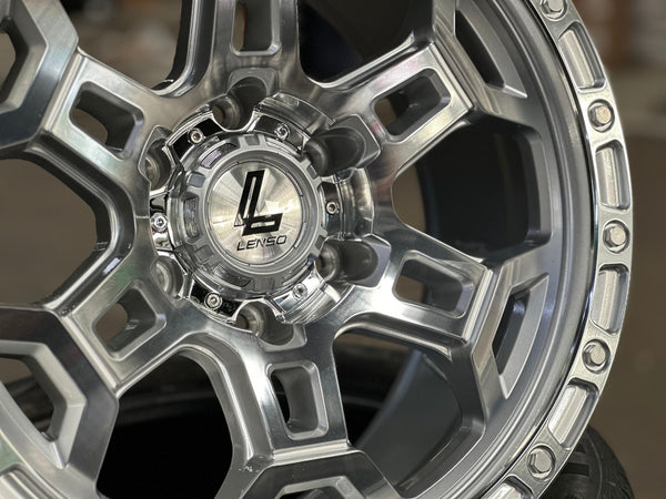 New 18X9 ET12 Lenso Argo Rim (4 wheel) Gloss Silver 6X139.7