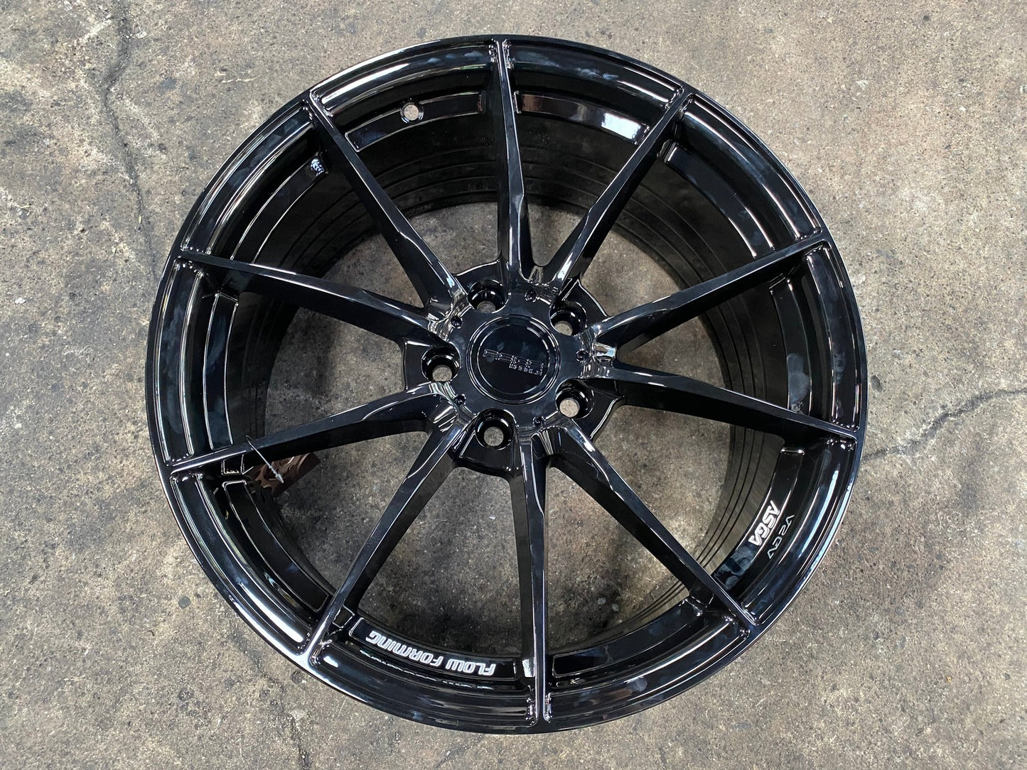 New 18X8.5 ET43 Asga ARF06 Rim (4 wheel) Gloss Black 5X100