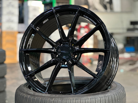 New 18X8.5 ET43 Asga ARF06 Rim (4 wheel) Gloss Black 5X108