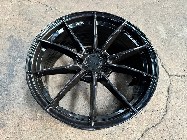New 18X8.5 ET43 Asga ARF06 Rim (4 wheel) Gloss Black 5X108
