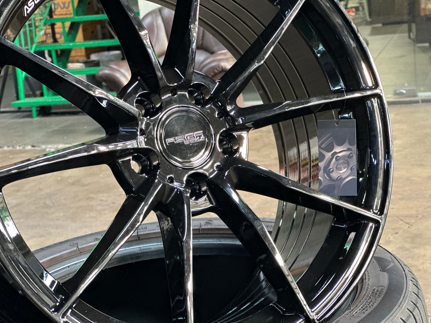 New 18X8.5 ET43 Asga ARF06 Rim (4 wheel) Gloss Black 5X108