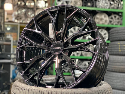 New 18X8.5 ET43 Asga ARF10 Rim (4 wheel) Gloss Black 5X108