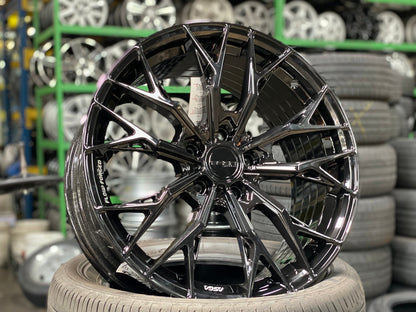 New 18X8.5 ET43 Asga ARF10 Rim (4 wheel) Gloss Black 5X108