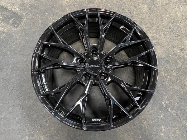 New 18X8.5 ET43 Asga ARF10 Rim (4 wheel) Gloss Black 5X108