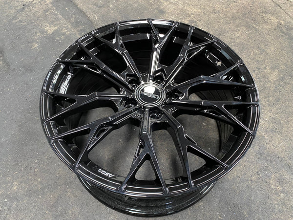 New 18X8.5 ET43 Asga ARF10 Rim (4 wheel) Gloss Black 5X108