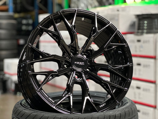 NEW 18X8.5 ET43 Asga ARF10 Rim (4 wheel) Gloss Black 5X112