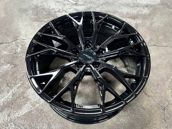 New 18X8.5 ET43 Asga ARF10 Rim (4 wheel) Gloss Black 5X114.3