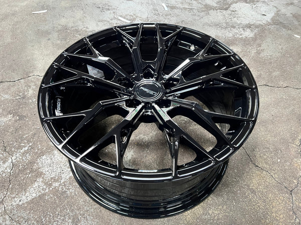 New 18X8.5 ET43 Asga ARF10 Rim (4 wheel) Gloss Black 5X112