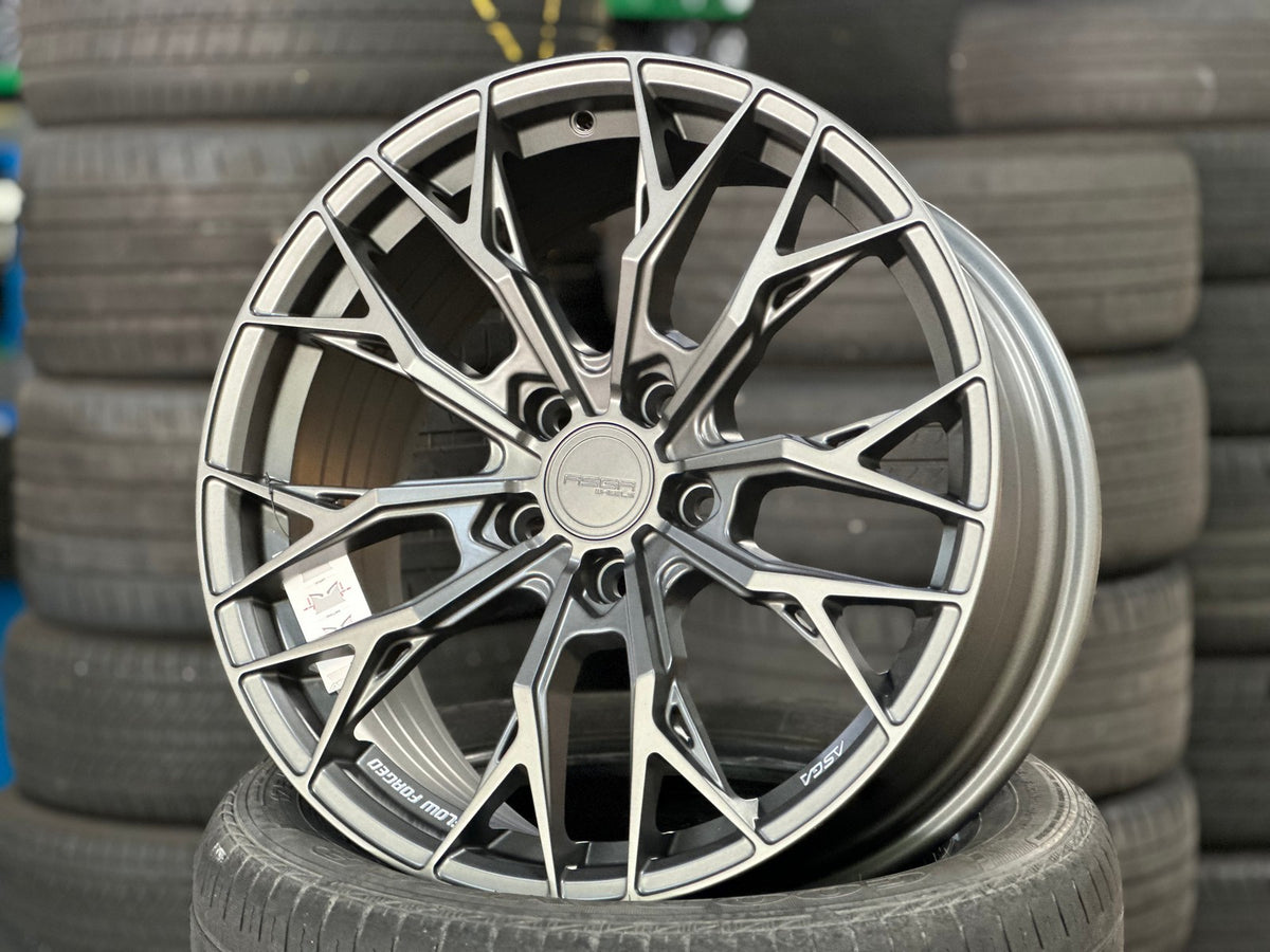 New 18X8.5 ET43 Asga ARF10 Rim (4 wheel) Matt Gunmetal 5X112