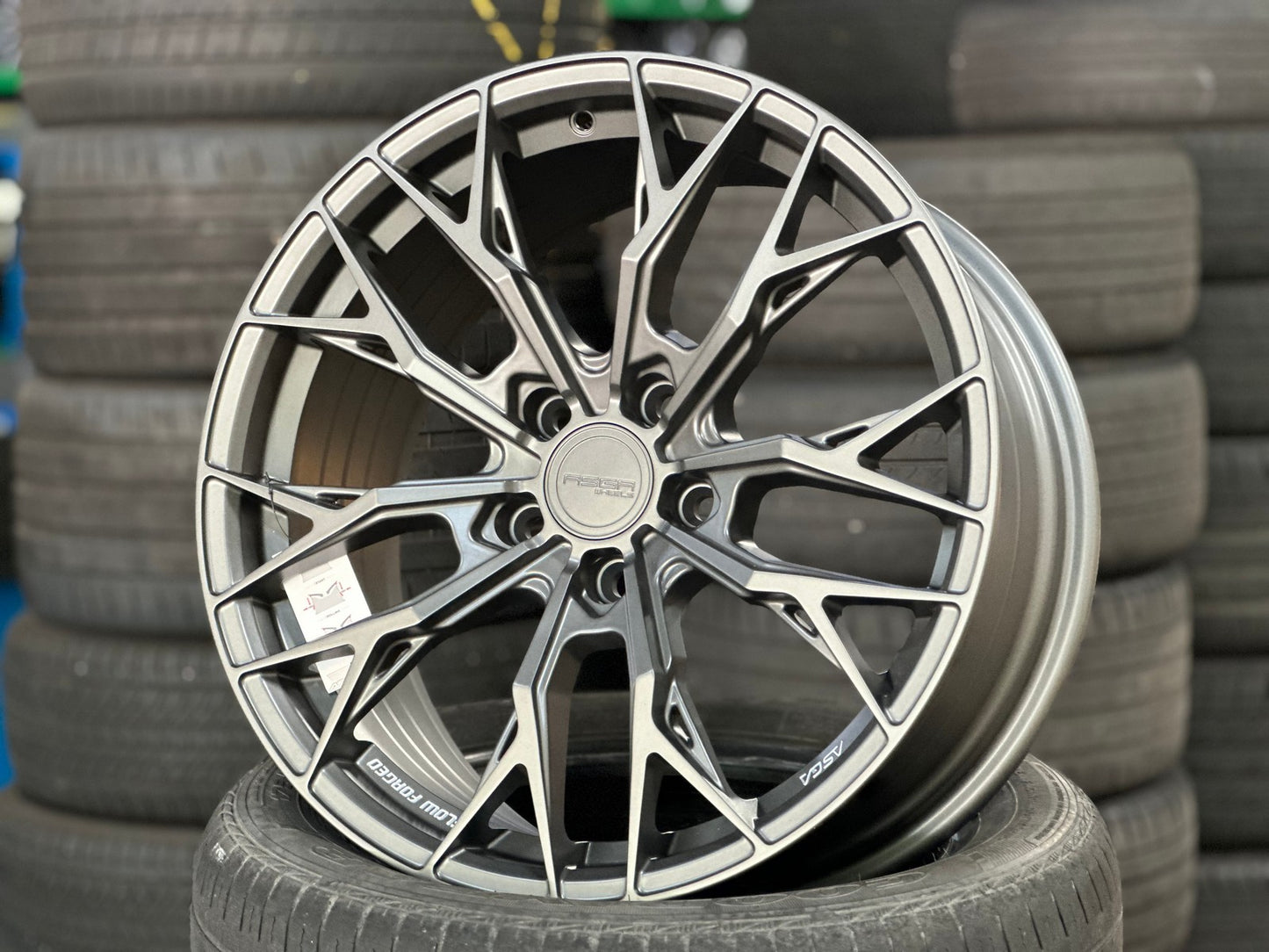 New 18X8.5 ET43 Asga ARF10 Rim (4 wheel) Matt Gunmetal 5X114.3