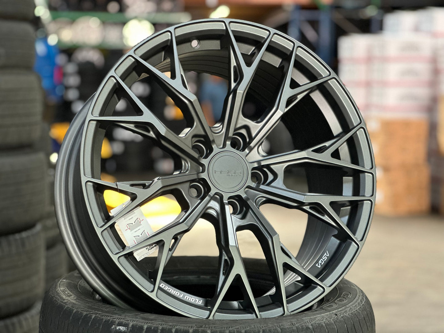 New 18X8.5 ET43 Asga ARF10 Rim (4 wheel) Matt Gunmetal 5X114.3