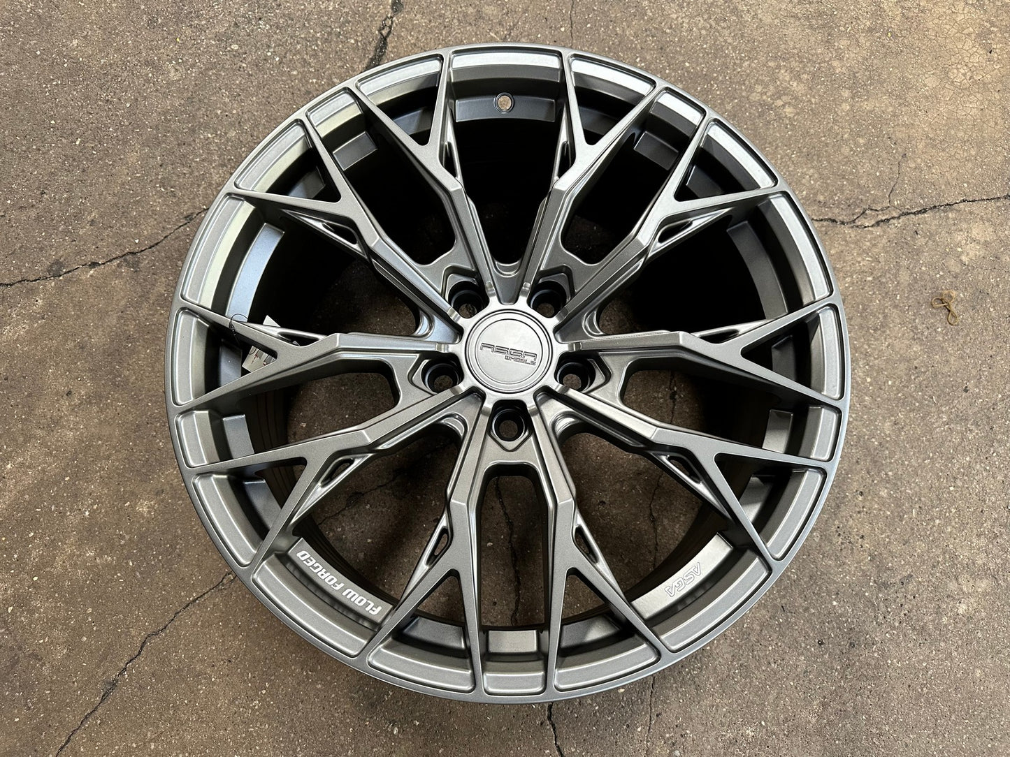 New 18X8.5 ET43 Asga ARF10 Rim (4 wheel) Matt Gunmetal 5X112