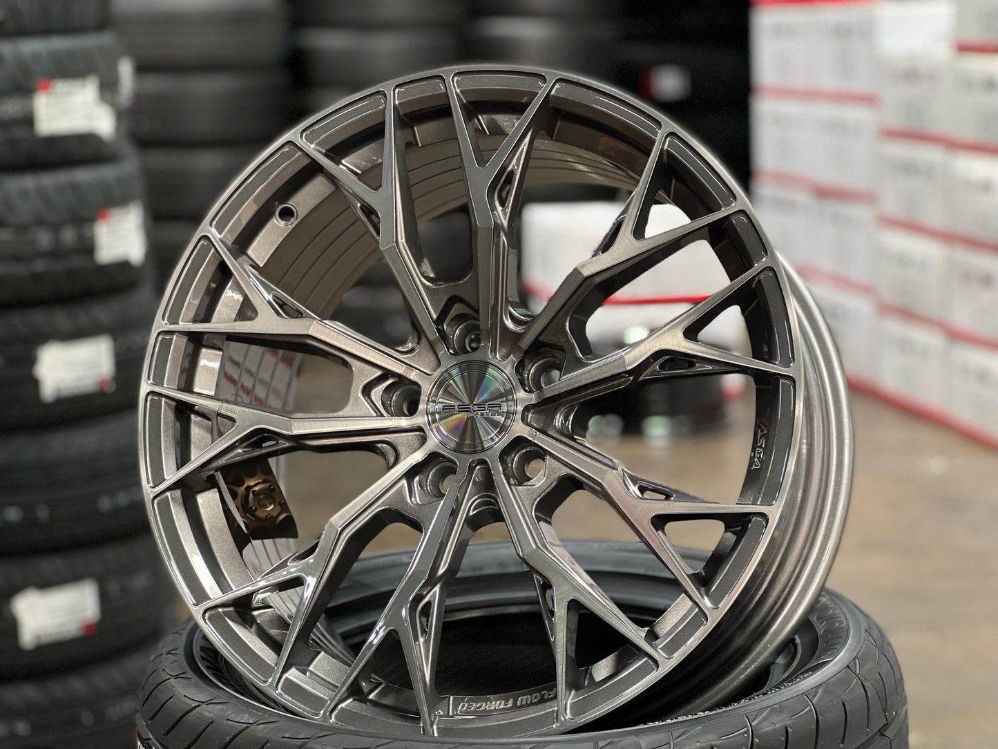 New 18X8.5 ET43 Asga ARF10 Rim (4 wheel) Gloss Gunmetal 5X114.3