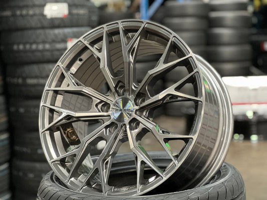 New 18X8.5 ET43 Asga ARF10 Rim (4 wheel) Gloss Gunmetal 5X112