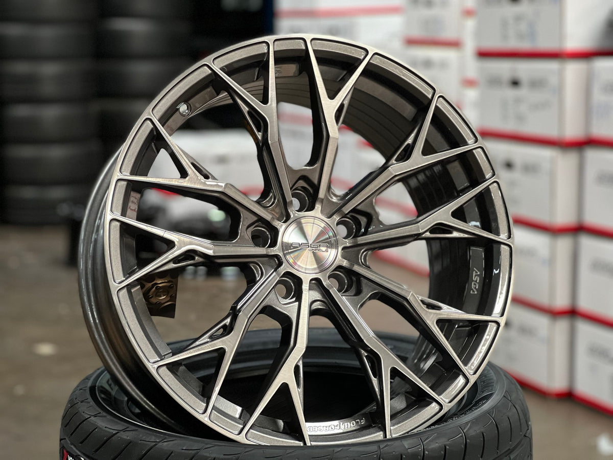 NEW 18X8.5 ET43 Asga ARF10 Rim (4 wheel) Gloss Gunmetal 5X114.3