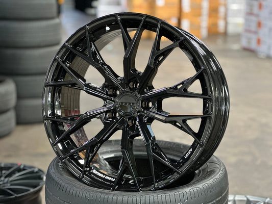 New 19X8.5 ET30 Asga ARF10 Rim (4 wheel) Gloss Black 5X114.3