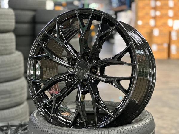 New 19X8.5 ET30 Asga ARF10 Rim (4 wheel) Gloss Black 5X114.3