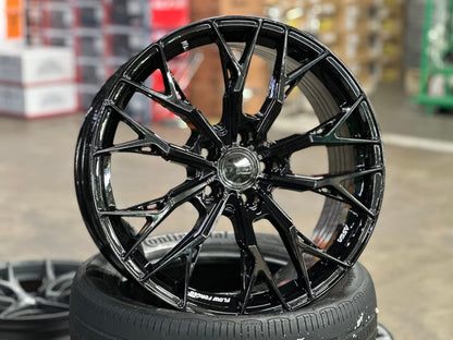 New 19X8.5 ET30 Asga ARF10 Rim (4 wheel) Gloss Black 5X112