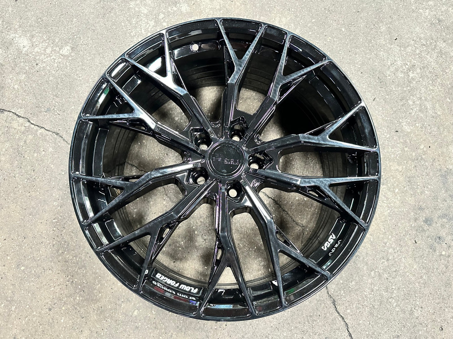 New 19X8.5 ET30 Asga ARF10 Rim (4 wheel) Gloss Black 5X112