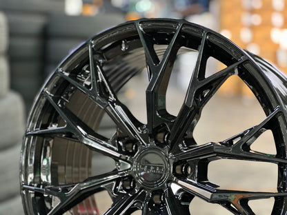 New 19X8.5 ET30 Asga ARF10 Rim (4 wheel) Gloss Black 5X114.3