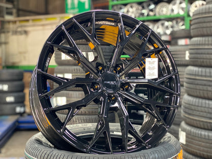 New 19X8.5 ET43 Asga ARF10 Rim (4 wheel) Gloss Black 5X112