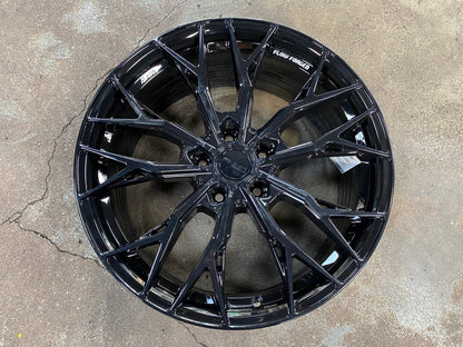 New 19X8.5 ET43 Asga ARF10 Rim (4 wheel) Gloss Black 5X112