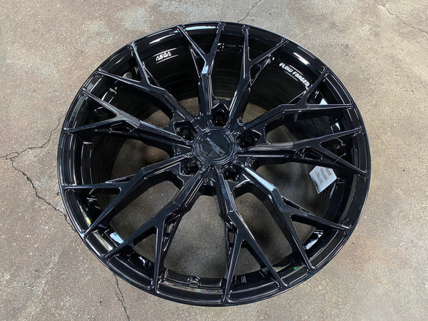 New 19X8.5 ET43 Asga ARF10 Rim (4 wheel) Gloss Black 5X112