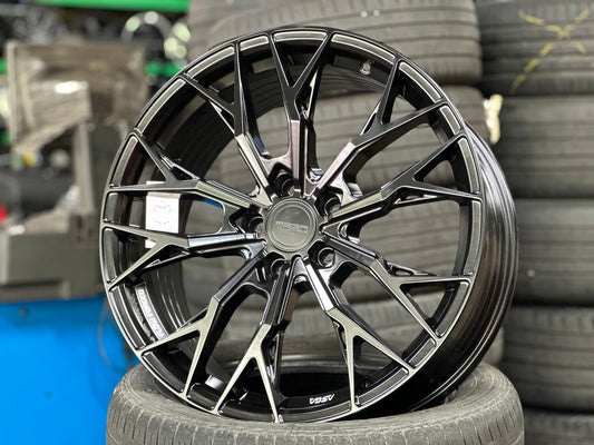 New 19X8.5 ET43 Asga ARF10 Rim (4 wheel) Matt Black 5X114.3