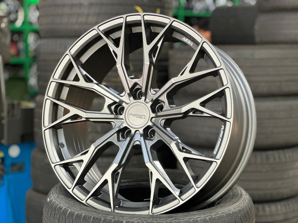 New 19X8.5 ET43 Asga ARF10 Rim (4 wheel) Matt Gunmetal 5X112