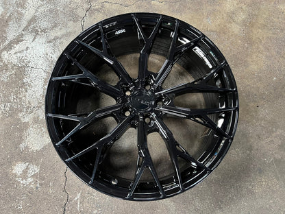 New 20X8.5 ET42 Asga ARF10 Rim (4 wheel) Gloss Black 5X112