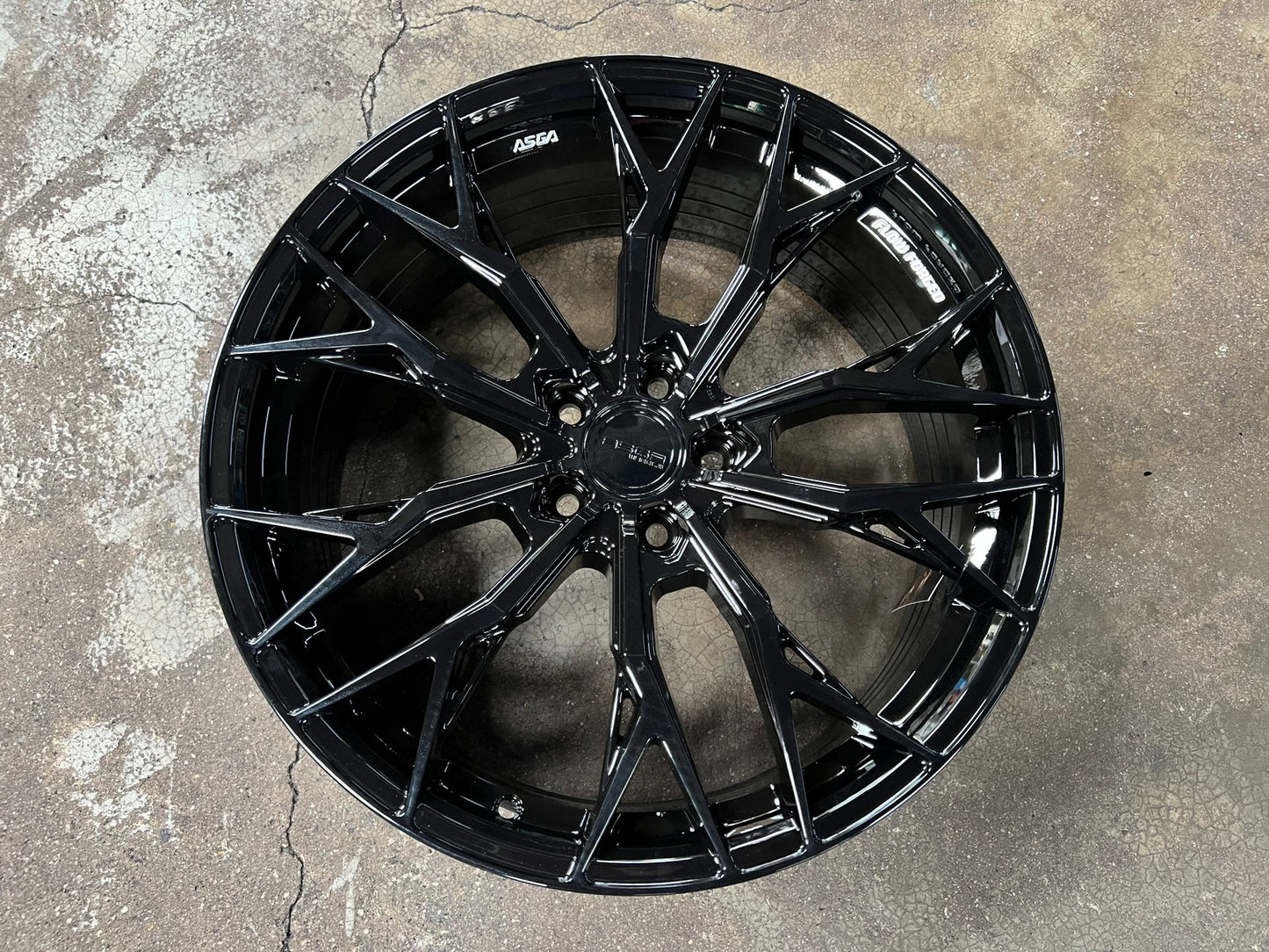 New 20X8.5 ET42 Asga ARF10 Rim (4 wheel) Gloss Black 5X114.3