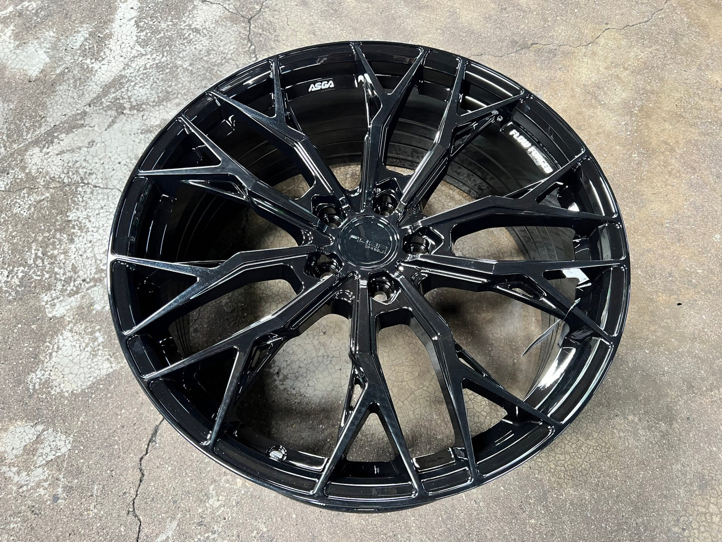 New 20X8.5 ET42 Asga ARF10 Rim (4 wheel) Gloss Black 5X112