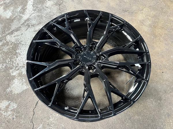 New 20X8.5 ET42 Asga ARF10 Rim (4 wheel) Gloss Black 5X112