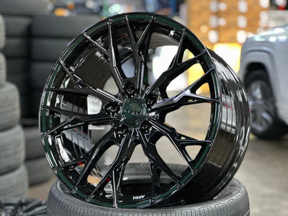 New 19X9.5 ET37 Asga ARF10 Rim (4 wheel) Gloss Black 5X114.3