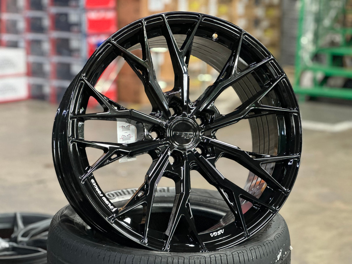 New 19X9.5 ET37 Asga ARF10 Rim (4 wheel) Gloss Black 5X114.3