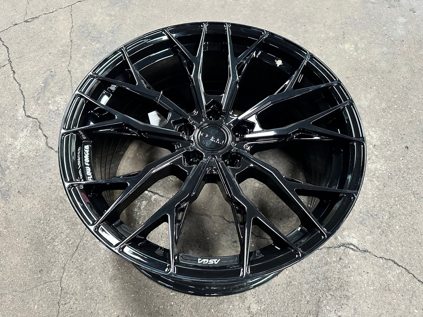 New 19X9.5 ET37 Asga ARF10 Rim (4 wheel) Gloss Black 5X114.3