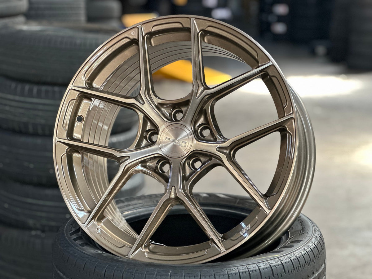 New 18X8.5 ET43 Asga ARF12 Rim (4 wheel) Gloss Bronze 5X114.3